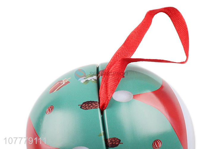 Creative Design Christmas Ball Tin Can Packing Case