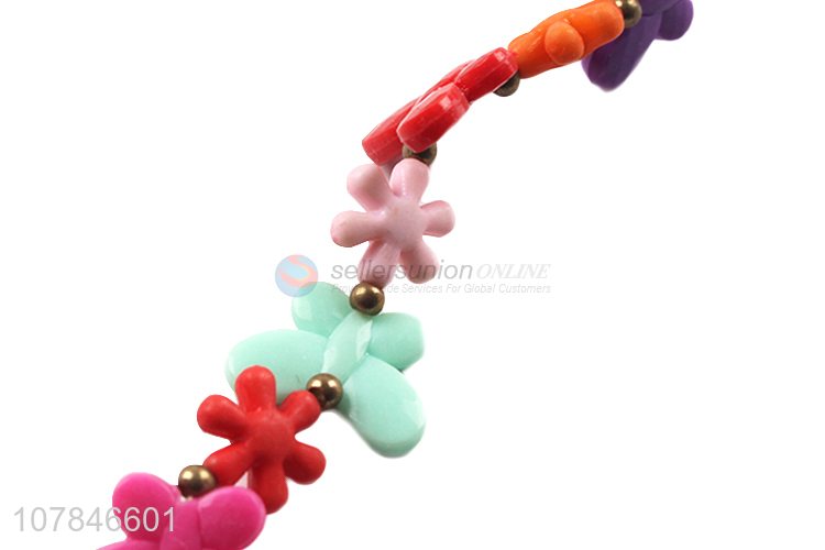 Hot Selling Plastic Beaded Necklace Bracelet For Kids