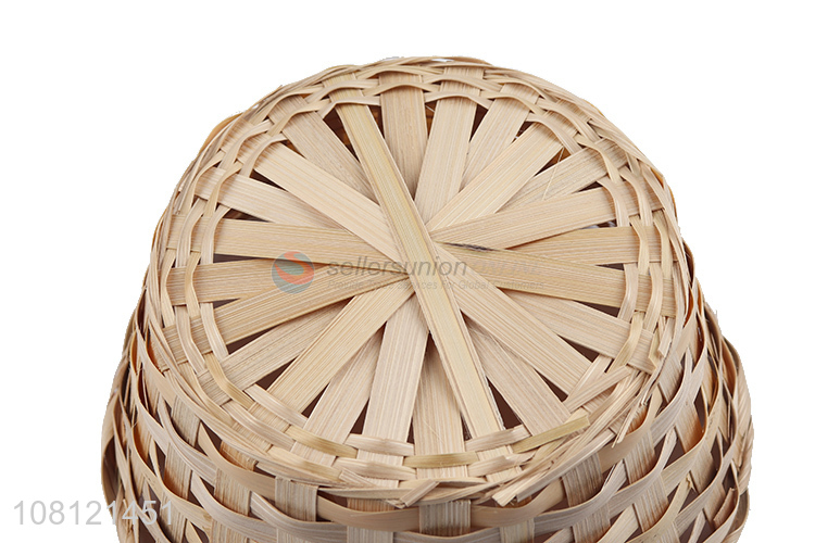 Wholesale garden bamboo storage basket handmade flower basket