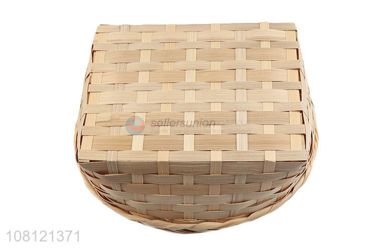 Factory price handmade bamboo woven flower basket