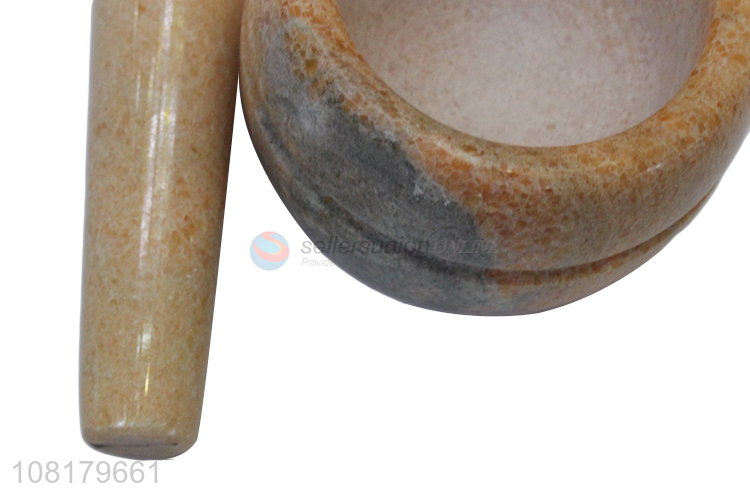 New arrival marble mortar and pestle set spice herb grinder