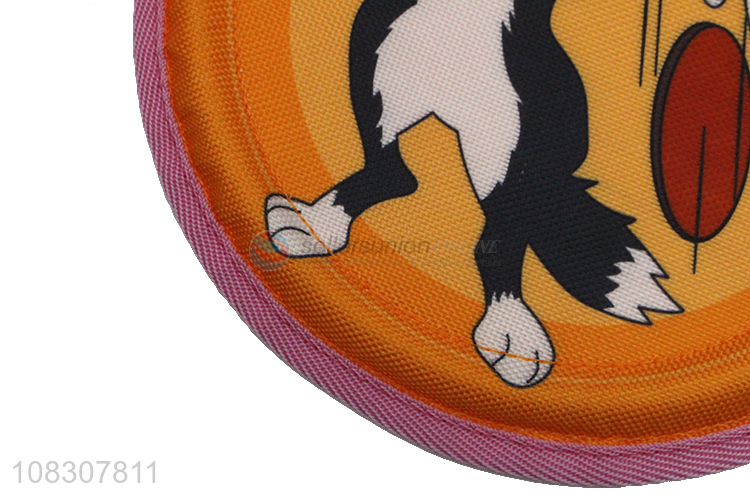 New arrival custom printed cloth flying disc dog fetch toy