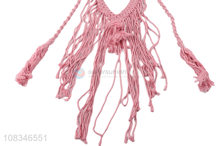 Hot Sale Handwoven Cotton Thread Tassel Wall Hanging Home Decoration