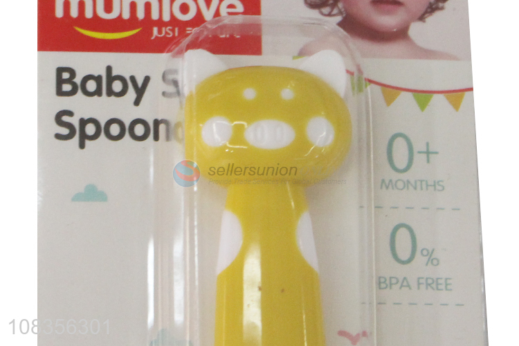 Wholesale first stage silicone baby infant spoons training spoons