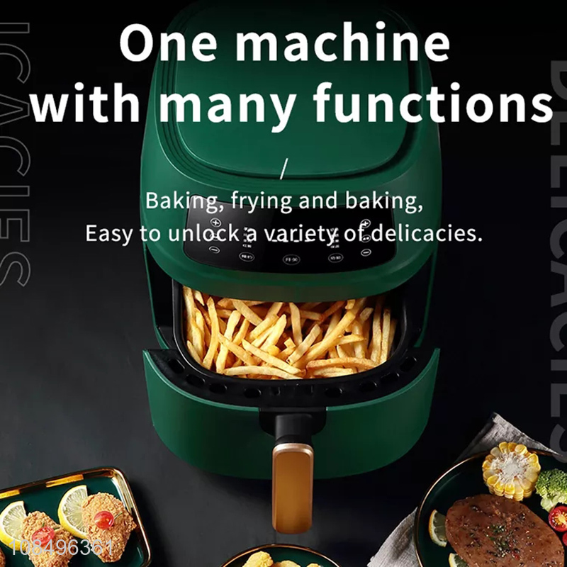 Factory price 220V 1350W 6L digital touch control non-stick oil-free air fryer oven