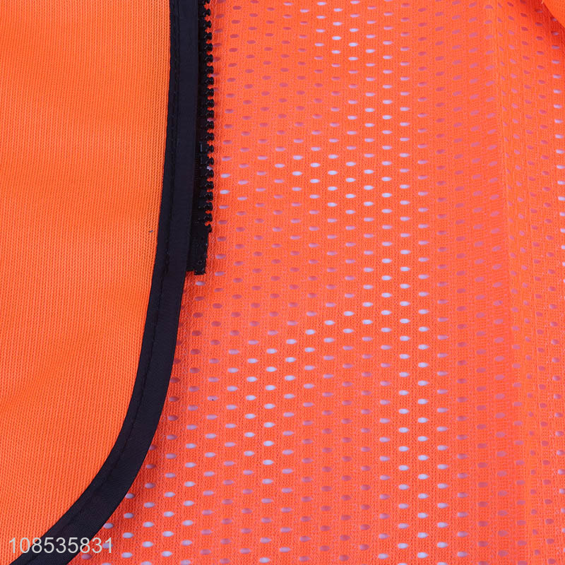 Factory supply high visibility reflective safety vest with pocket