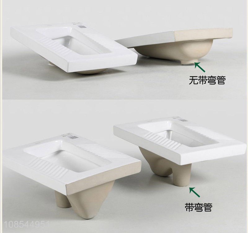 Wholesale large diameter ceramic squatting pan household sanitary ware