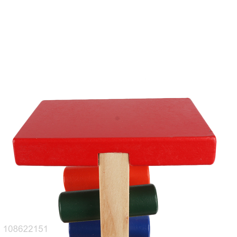 Wholesale wooden hammer toy pounding bench with pegs and mallet for kids