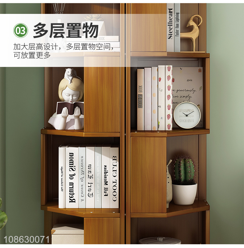 Low price corner bookshelf floor-to-ceiling bookcase for sale