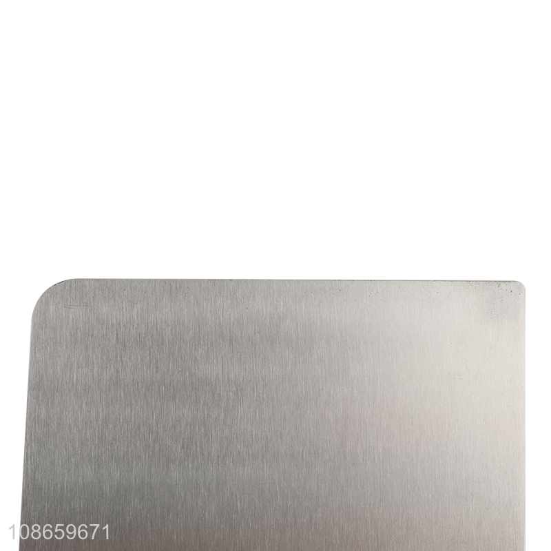 Wholesale stainless steel dough scraper with wooden handle for baking