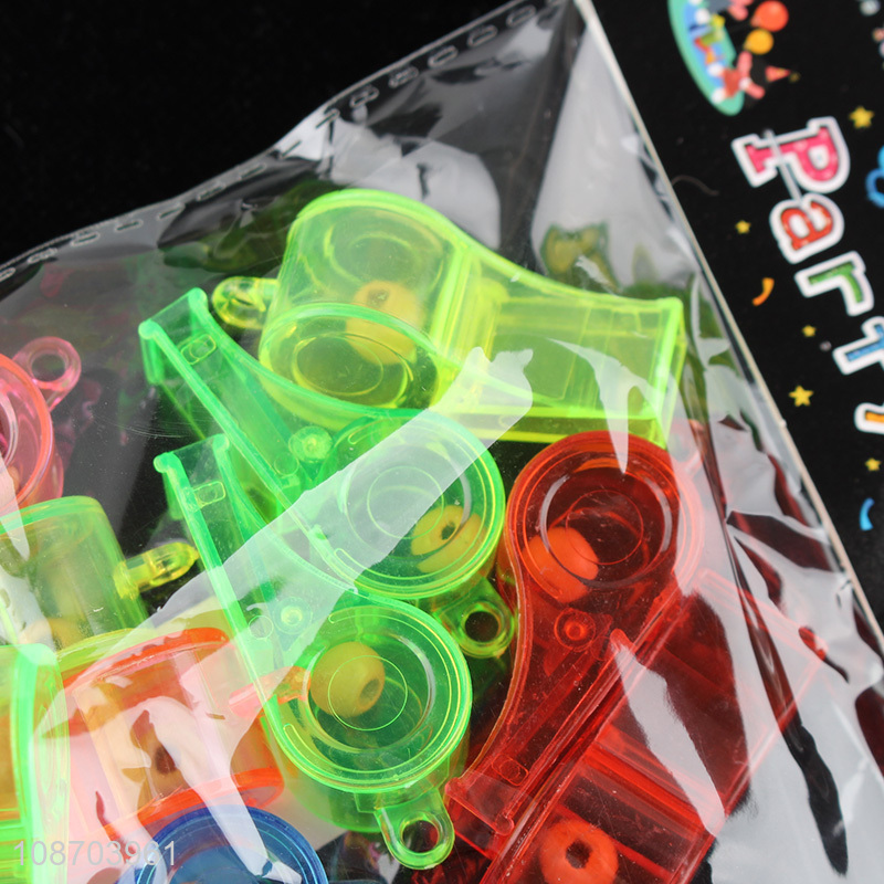 Best sale plastic adult children party games whistle set wholesale