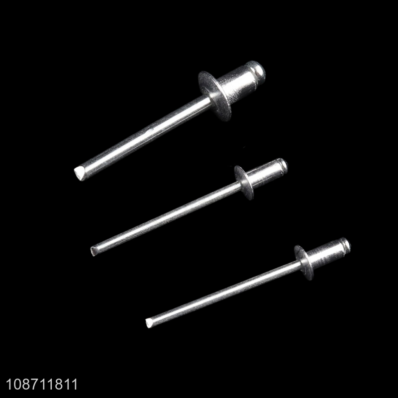 Wholesale 400pcs rivet set, blow mandrel aluminium rivets white zinc plated. including: 100pcs 2.4*6.4mm, 100pcs 3.2*6.4mm, 100pcs 4.8*6.4mm