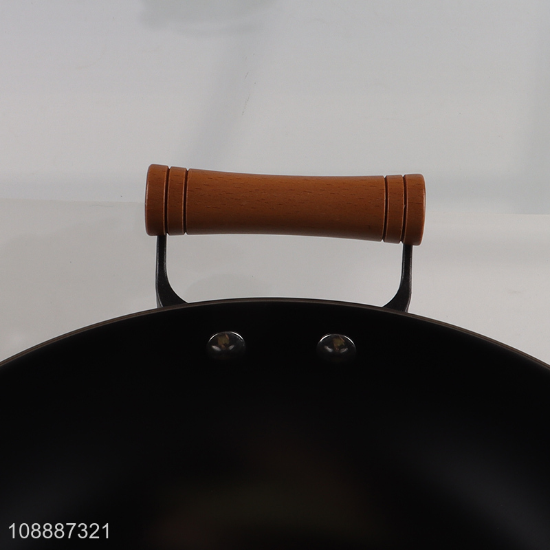 Yiwu market non-stick iron heat-resistant wok pan for cookware