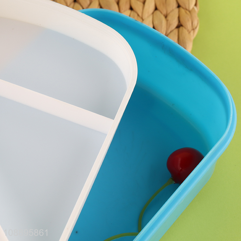 Wholesale 2-layer lunch box food container with spoon for kids