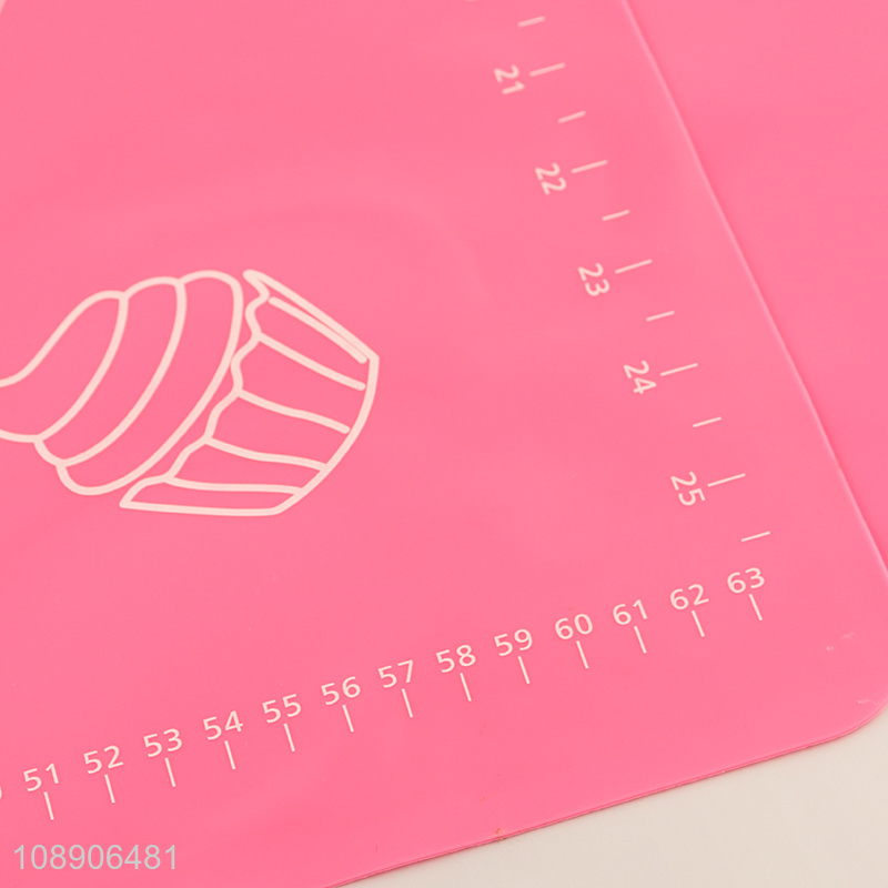 New product reusable non-slip silicone pastry baking mat with measurements