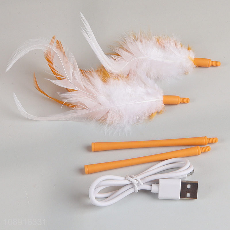 Wholesale interactive cat feather toy electric cat toy for indoor cats