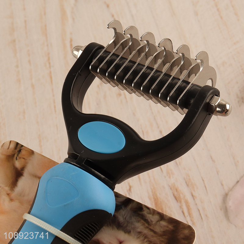 Good sale stainless steel double sided pet grooming tool comb