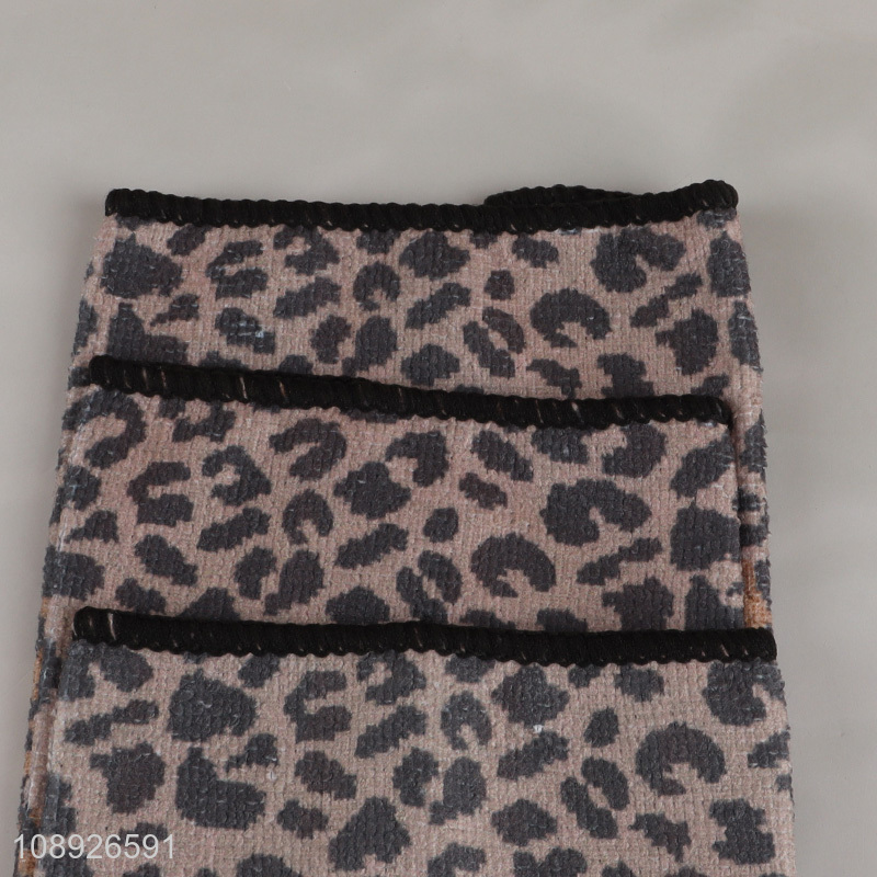 Factory Price 3PCS Leopard Print Cleaning Cloths Absorbent Dish Cleaning Towels