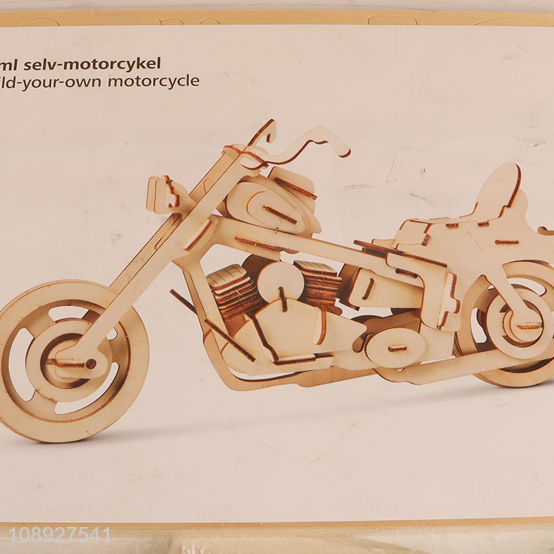 Popular Product 3D Wooden Motorcycle Puzzle Wooden Model Kit