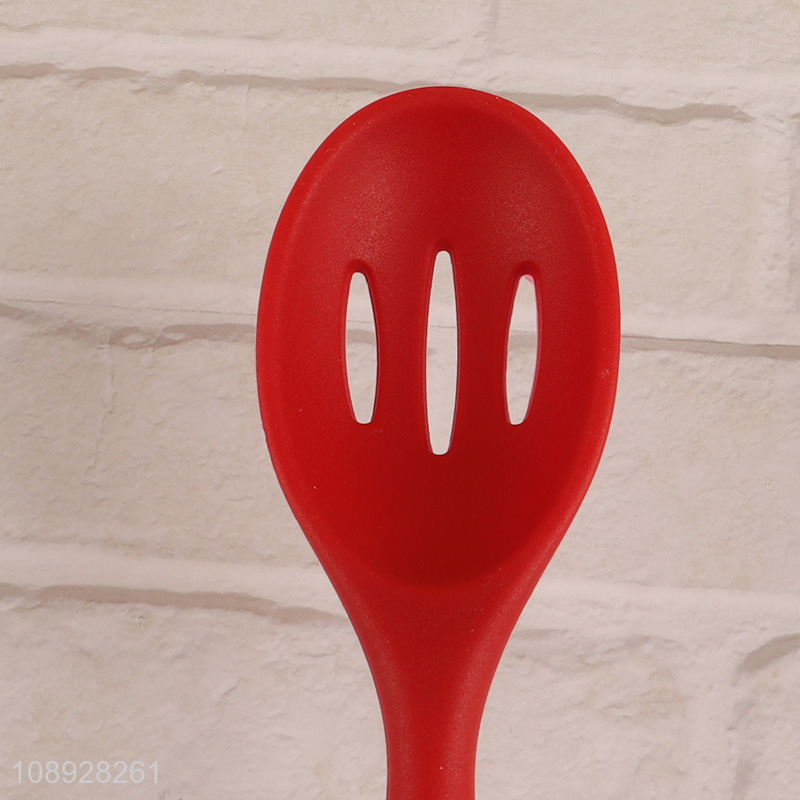 Good Quality Non-Stick Heat Resistant Silicone Slotted Cooking Spoon