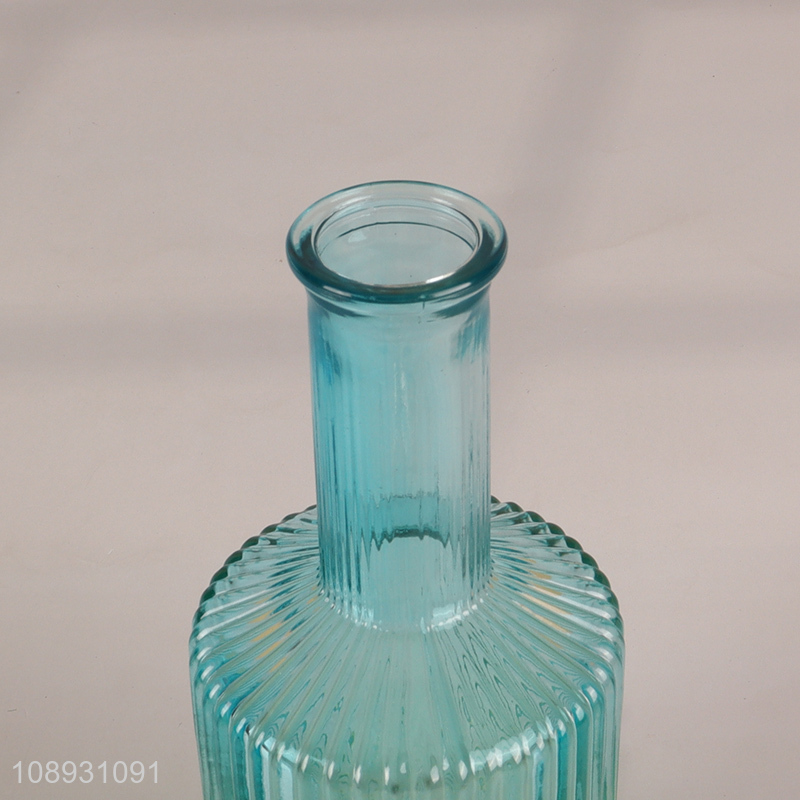 Hot Selling Gradient Color Glass Flower Vase for Home Decoration