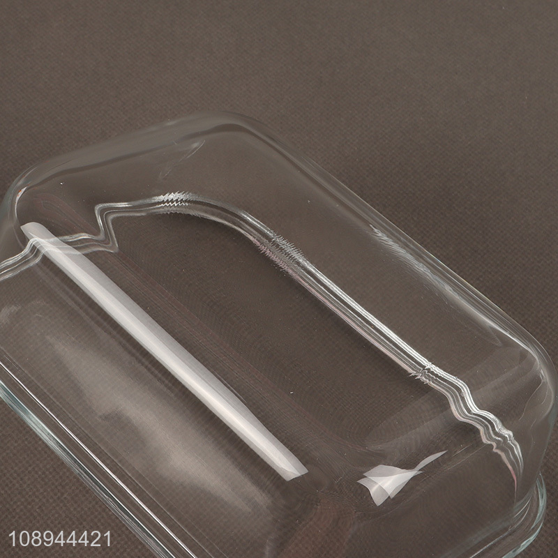 New arrival rectangle glass food storage container food crisper