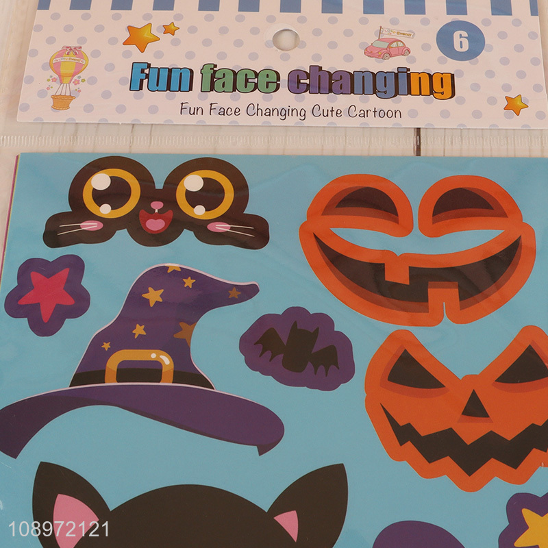 Yiwu market halloween decoration kids face changing sticker