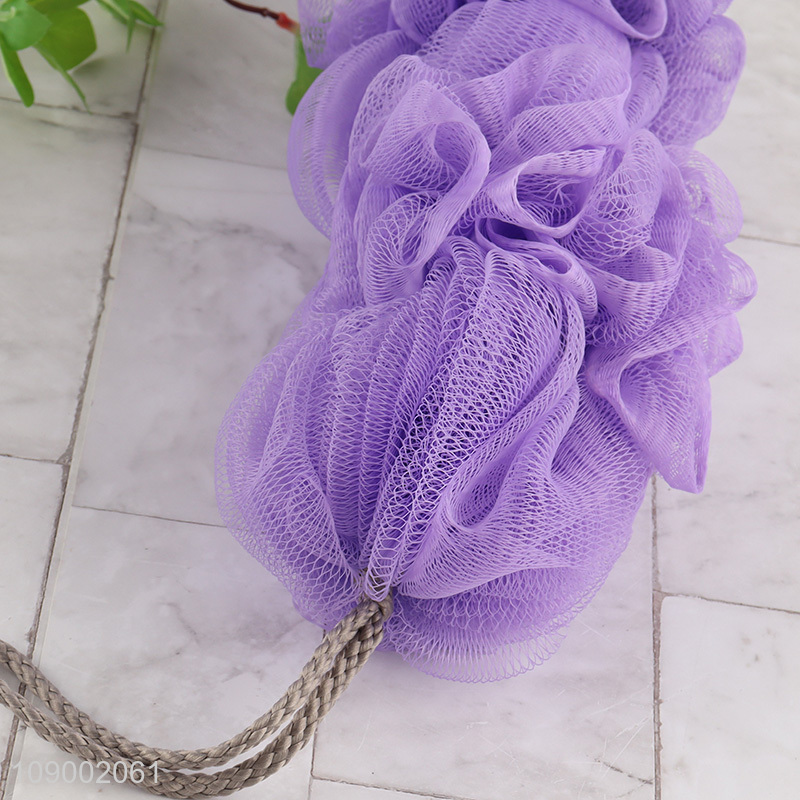 Wholesale Long Mesh Loofah Bath Scrubber Soft Exfoliating Body Scrubber