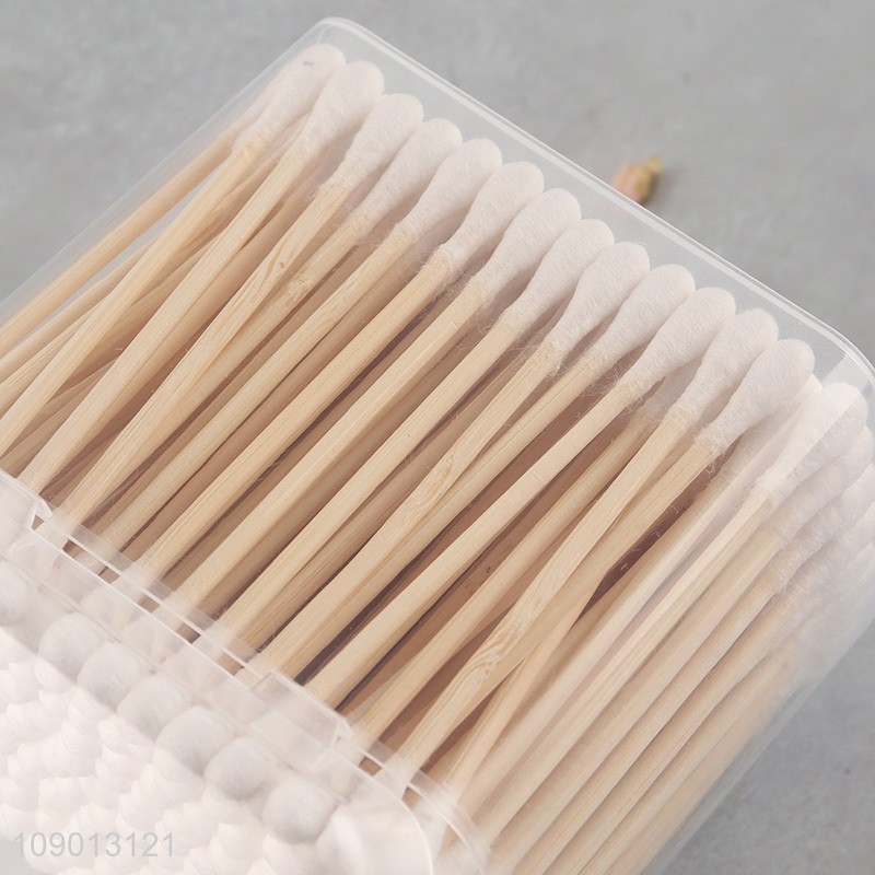 China Product 200 Pieces Natural Cotton Swabs for Makeup and Daily Use