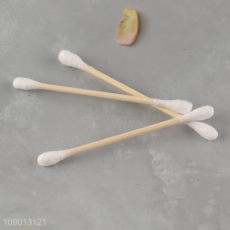 China Product 200 Pieces Natural Cotton Swabs for Makeup and Daily Use