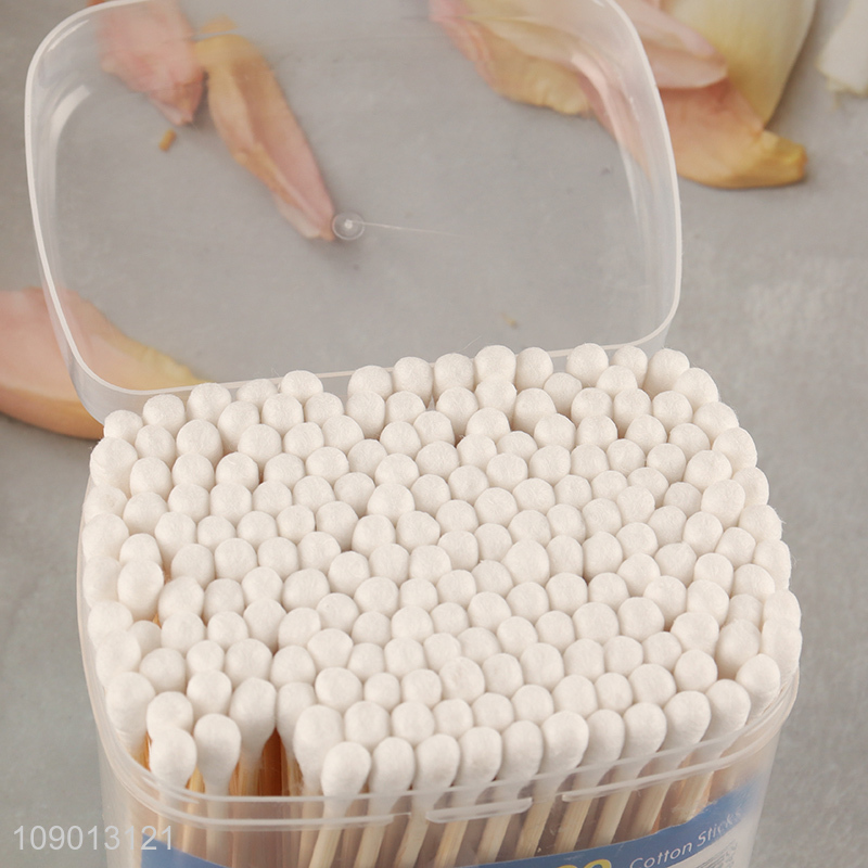 China Product 200 Pieces Natural Cotton Swabs for Makeup and Daily Use