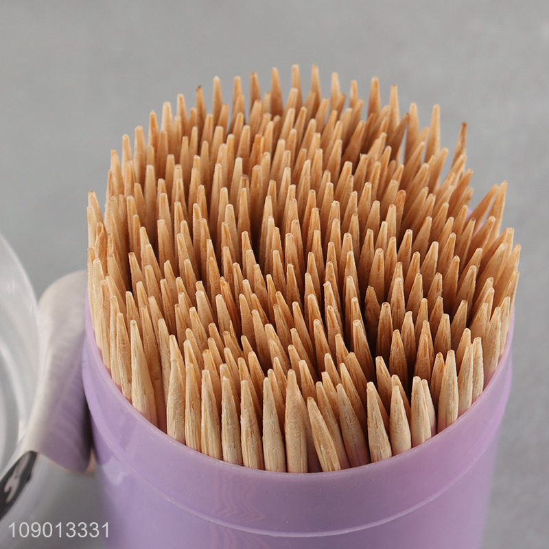 Online Wholesale 300 Count Double Points Natural Bamboo Toothpicks