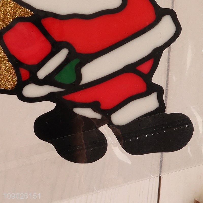 New Product PVC Christmas Window Clings Reusable Window Decals Stickers