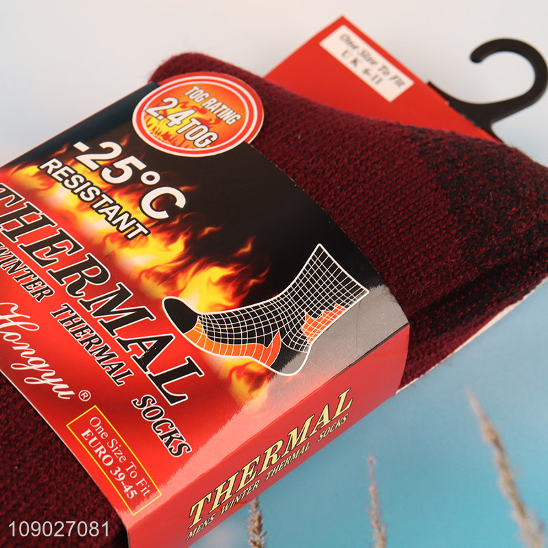 Top selling cold-resistant thickened men winter thermal socks wholesale