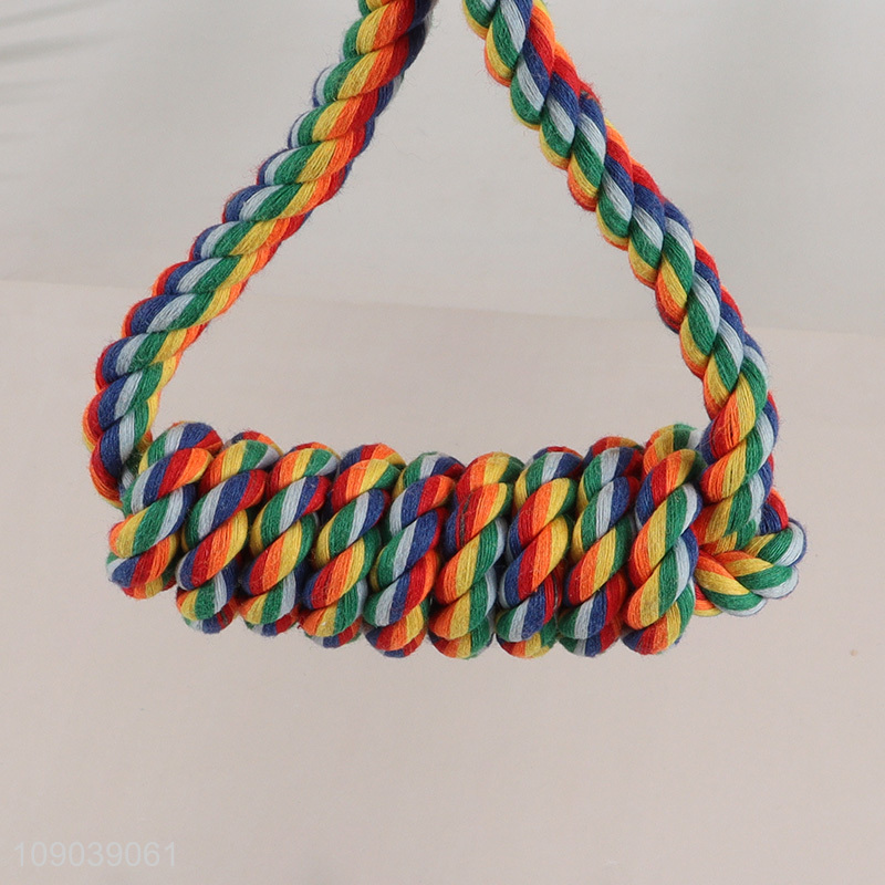 Hot Sale Rainbow Color Dog Chew Toys Rope Cotton Rope Toy for Small Dog