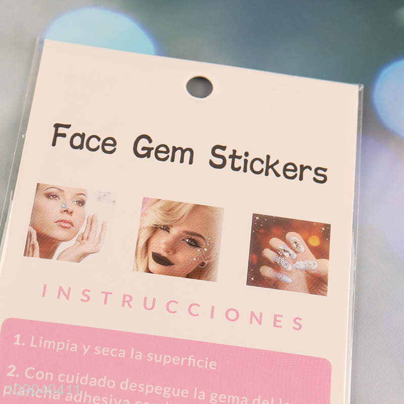 China supplier face decoration face gem sticker tattoo sticker for sale