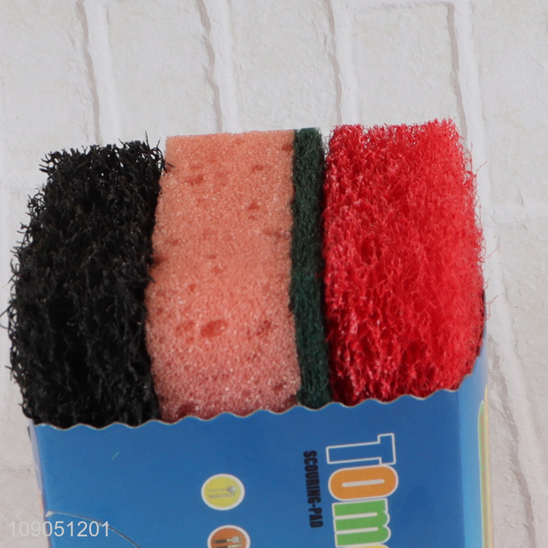 Factory Price 3 Pieces Durable Cleaning Sponges Multipurpose Sponge Scourers