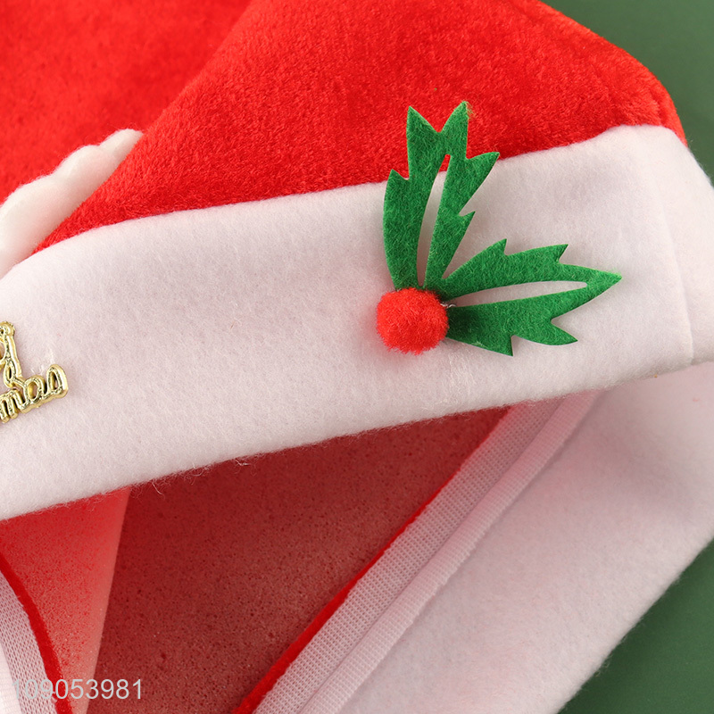 Hot Selling Cute Christmas Hat Non-Woven Santa Hat for Kids