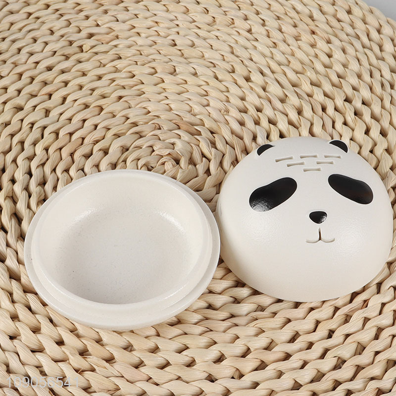 Good selling panda shape home decoration ceramic burner incense wholesale