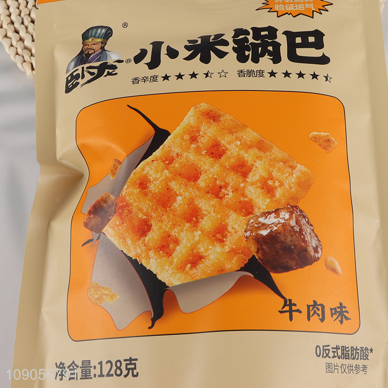 Hot products beef flavor Chinese classic snack crispy rice crust for sale