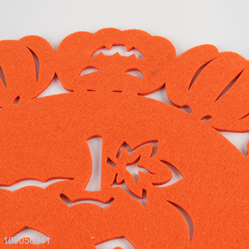 New Product Halloween Coasters Placemats Heat Resistant Hollow Out Non-Woven Placemats