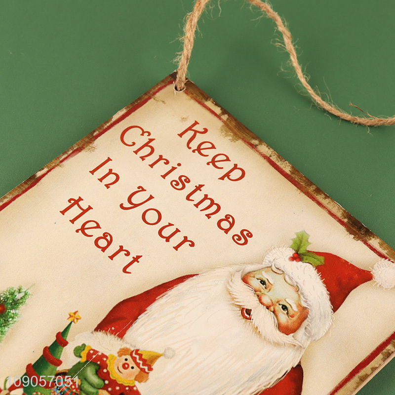 New Product Wooden Hanging Sign Plaque Board Christmas Tree Wooden Hanging Ornaments