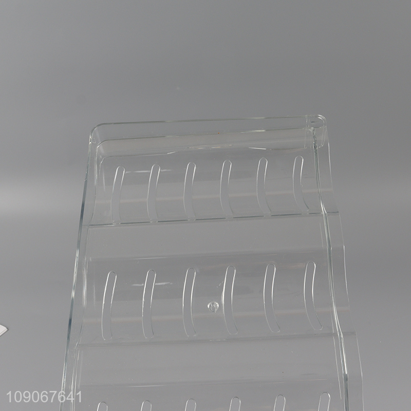 Yiwu market 4layers clear home decor plastic wine holder wine rack