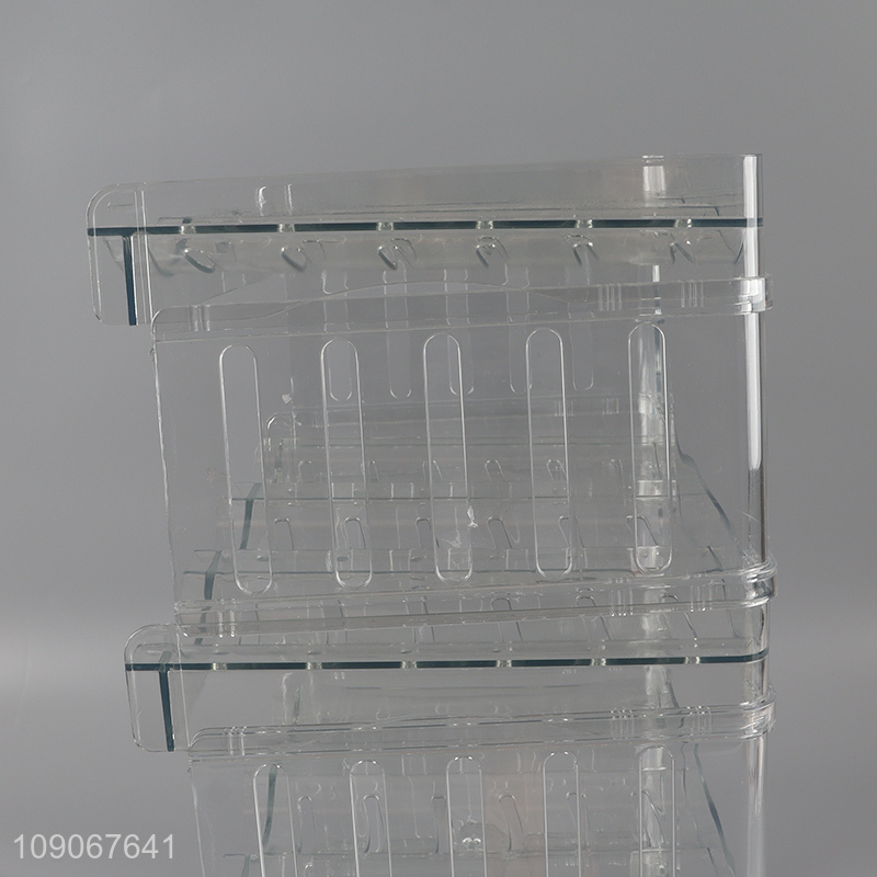 Yiwu market 4layers clear home decor plastic wine holder wine rack